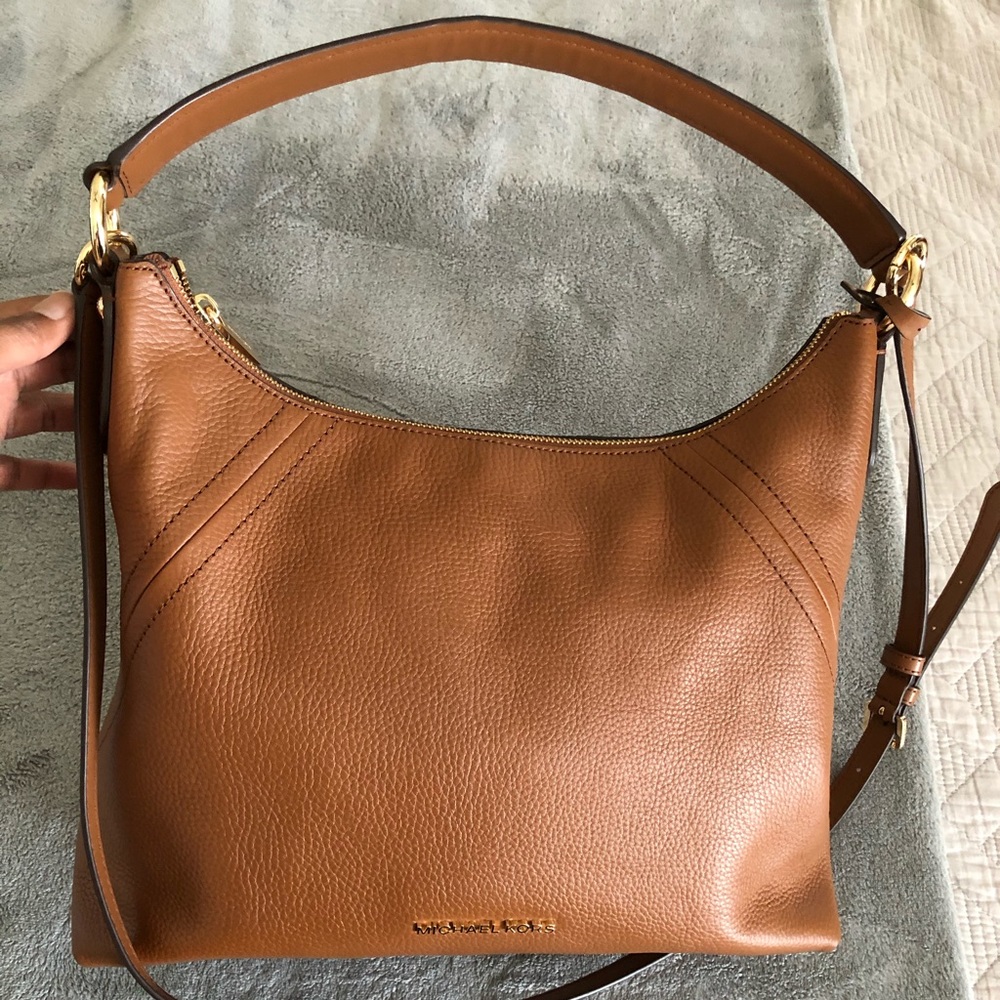 Michael Kors Aria brown Luggage purse